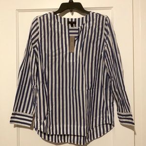 Medium Blue & White J. Crew Tunic - New With Tags